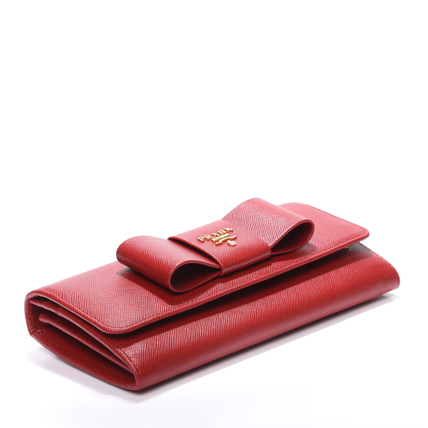 Saffiano Fiocco Bow Continental Wallet Fuoco