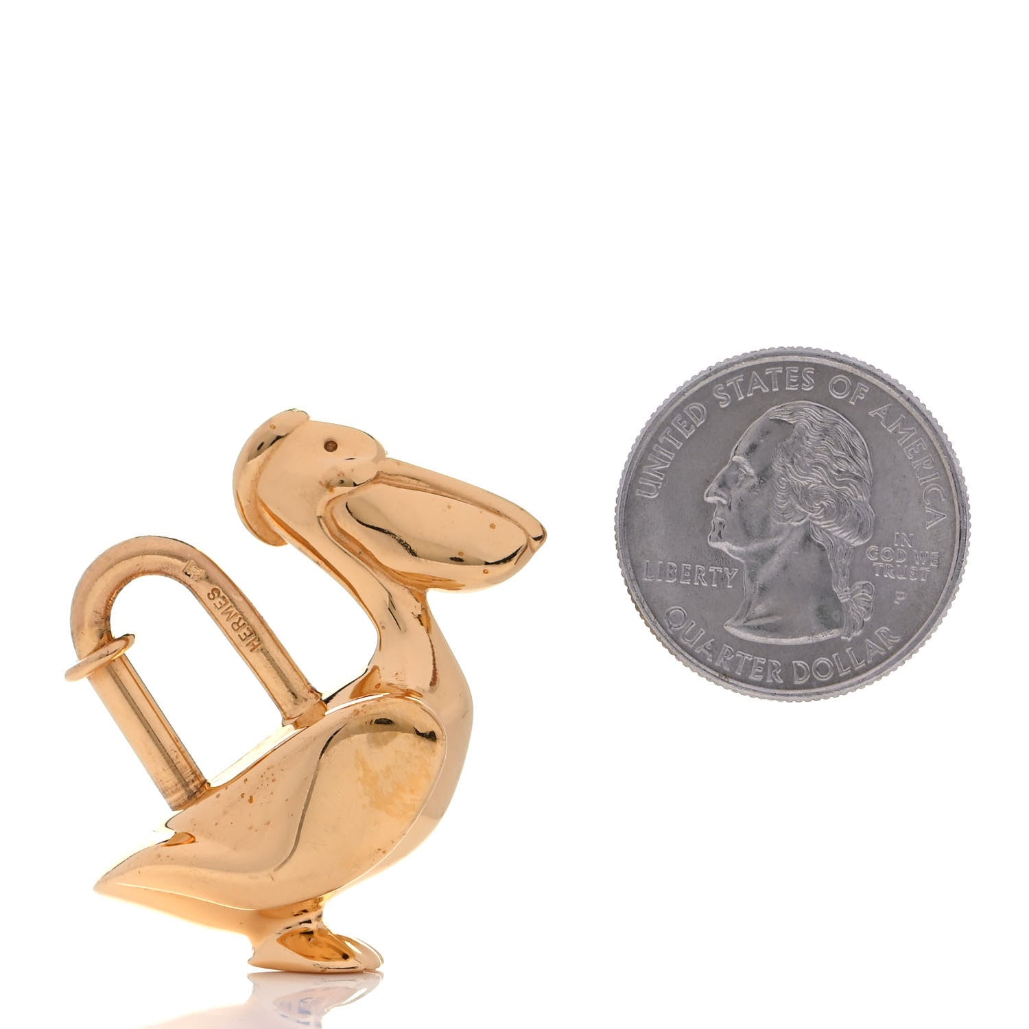 Hermes Pelican Cadena Lock Gold 2 of 4