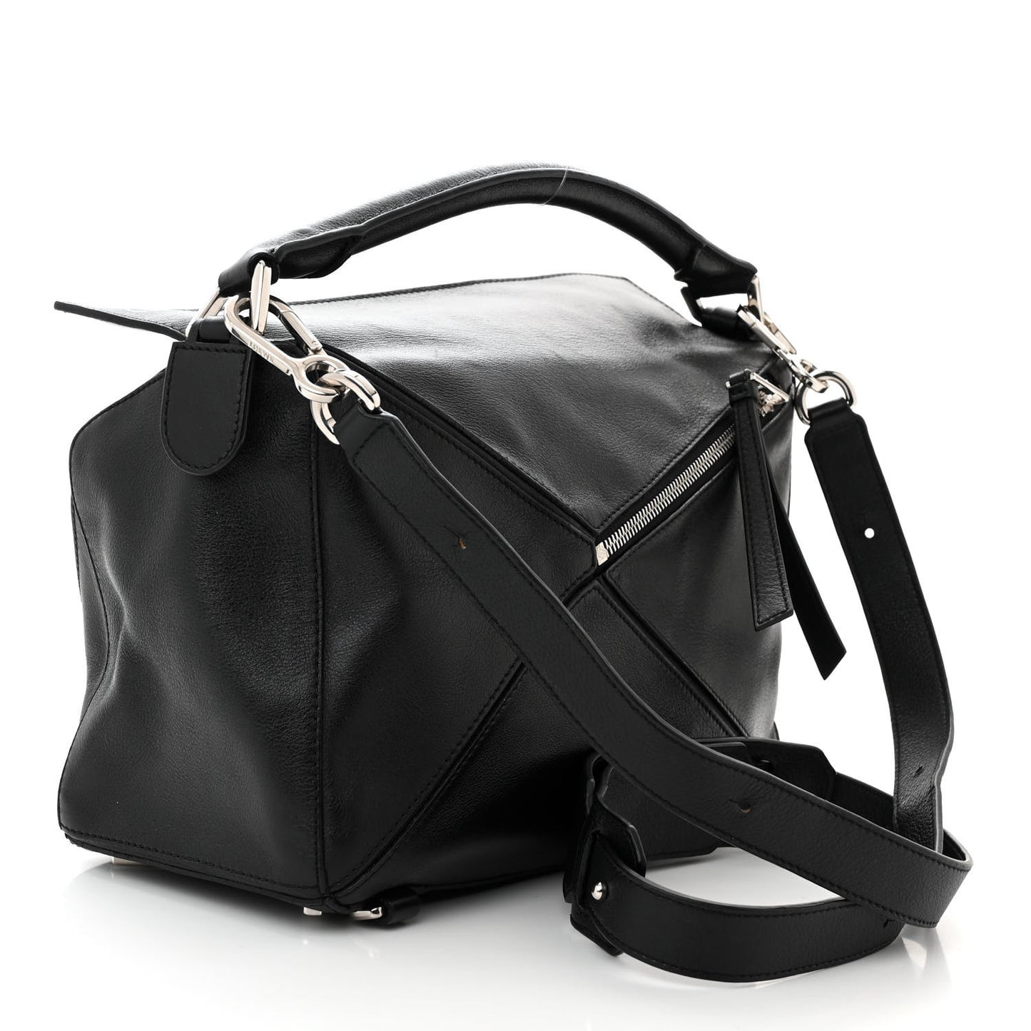 Calfskin Medium Puzzle Bag Black