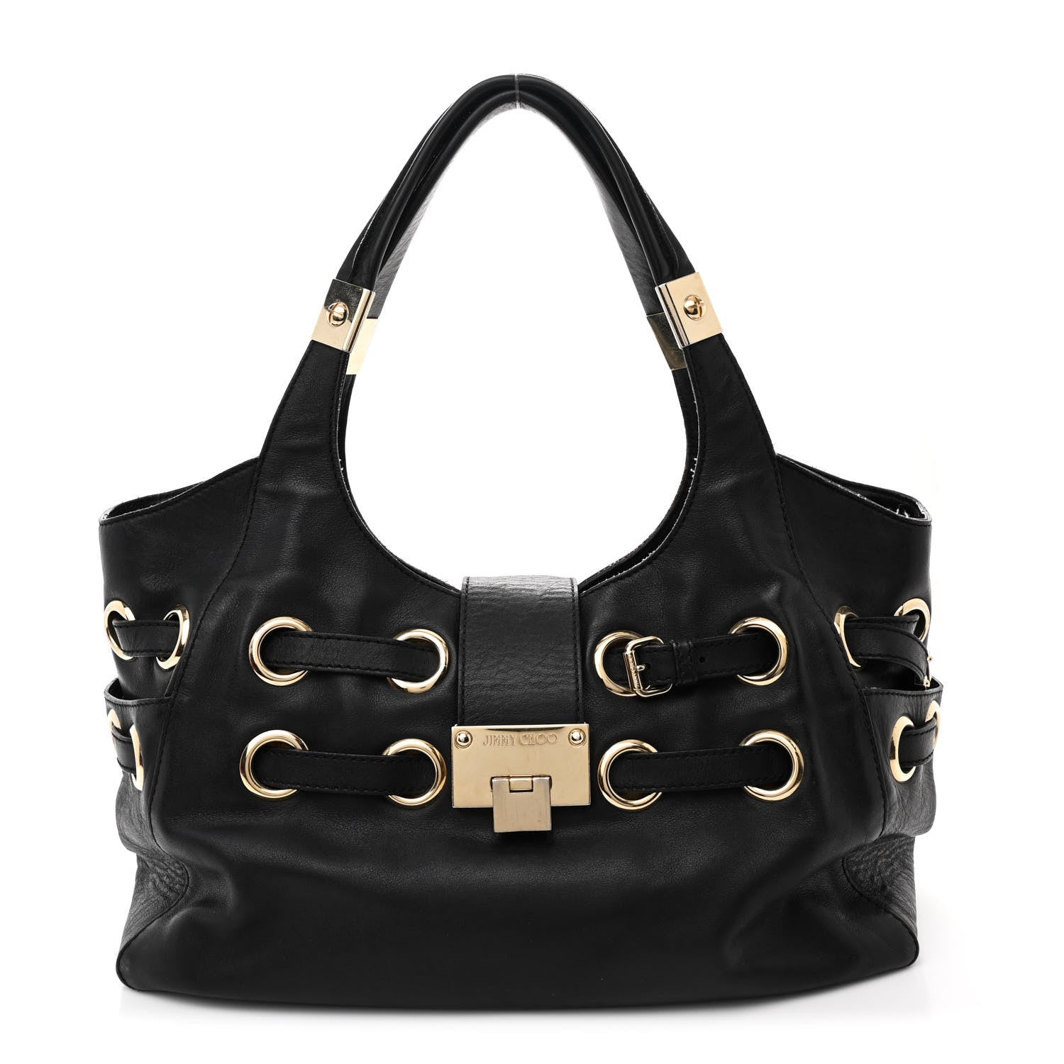 Jimmy Choo Supple Calfskin Large Radiant Hobo Black 1 of 13