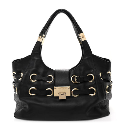 Jimmy Choo Supple Calfskin Large Radiant Hobo Black 1 of 13