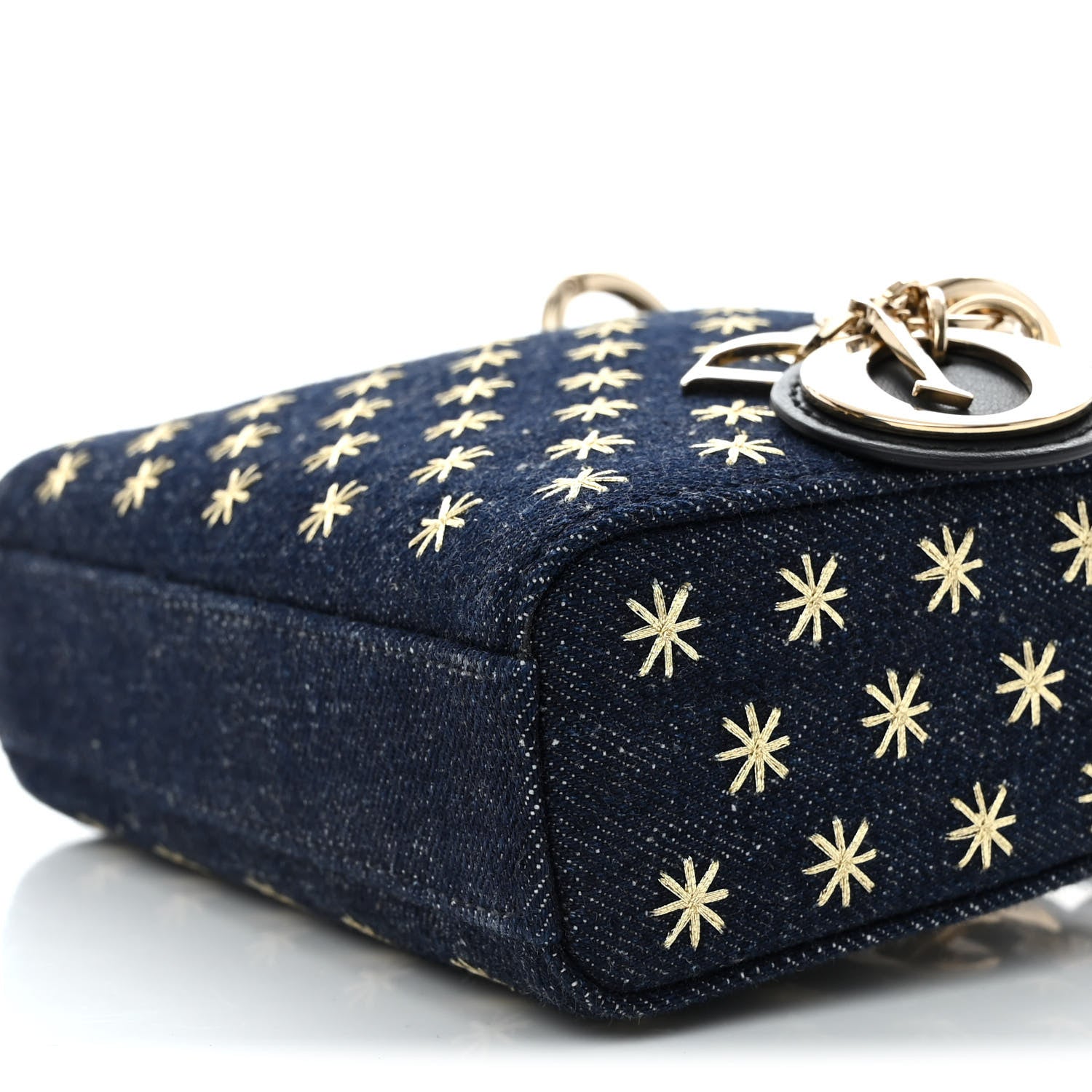 Christian Dior Denim Embroidered Star Lady D-Joy Blue 10 of 12