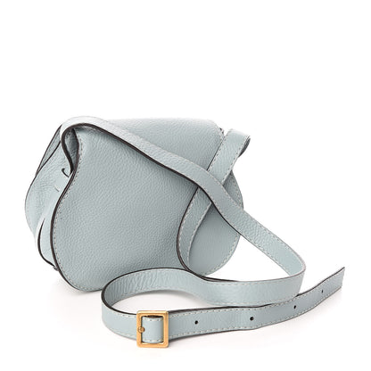 Chloe Calfskin Mini Marcie Round Crossbody Bag Faded Blue 3 of 12