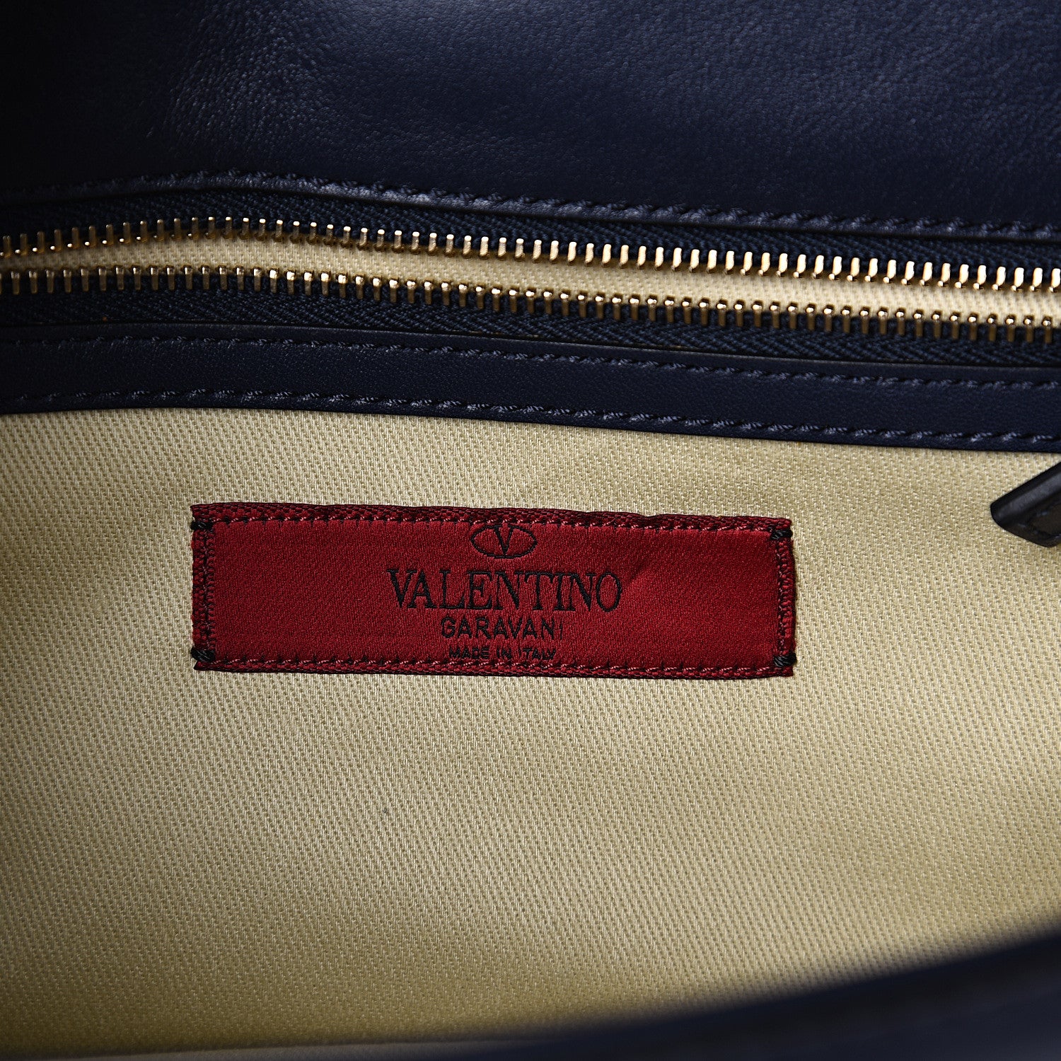 Valentino Garavani Vitello Medium Glam Lock Rockstud Flap Marine 5 of 10