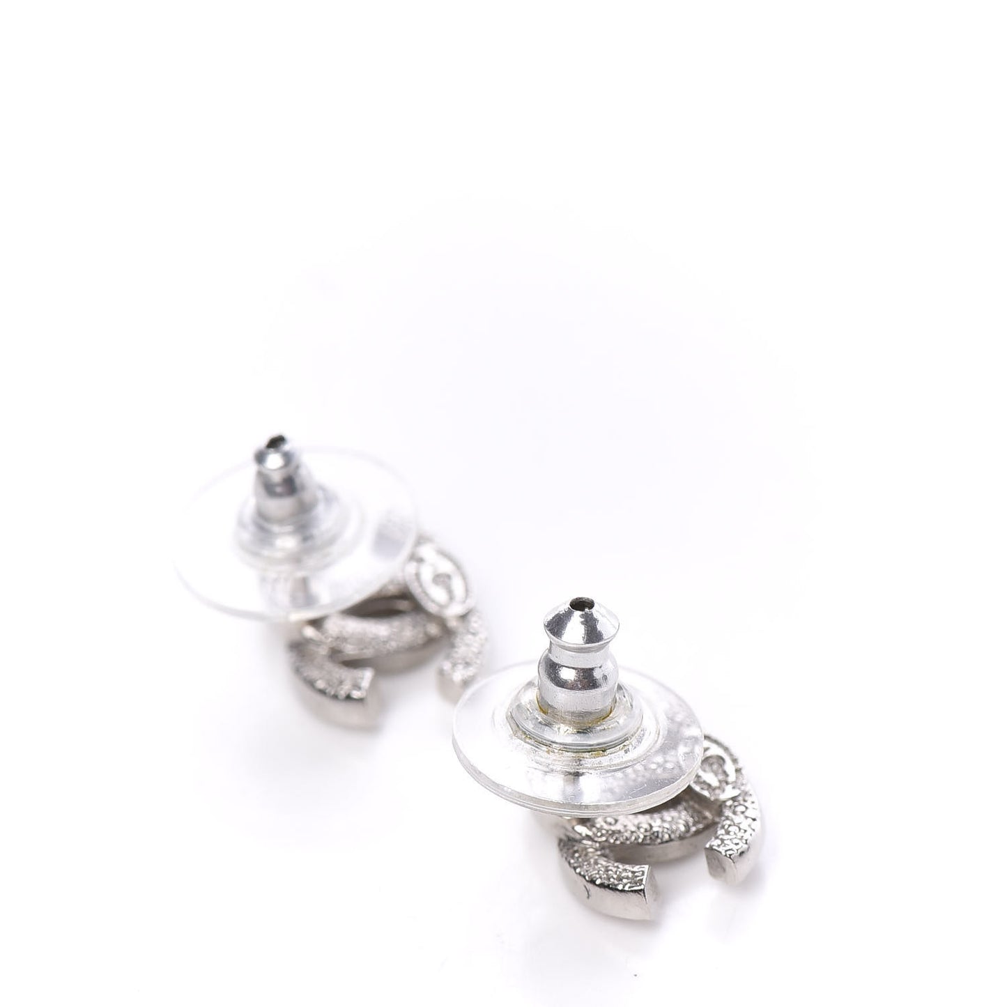 Crystal CC Earrings Silver