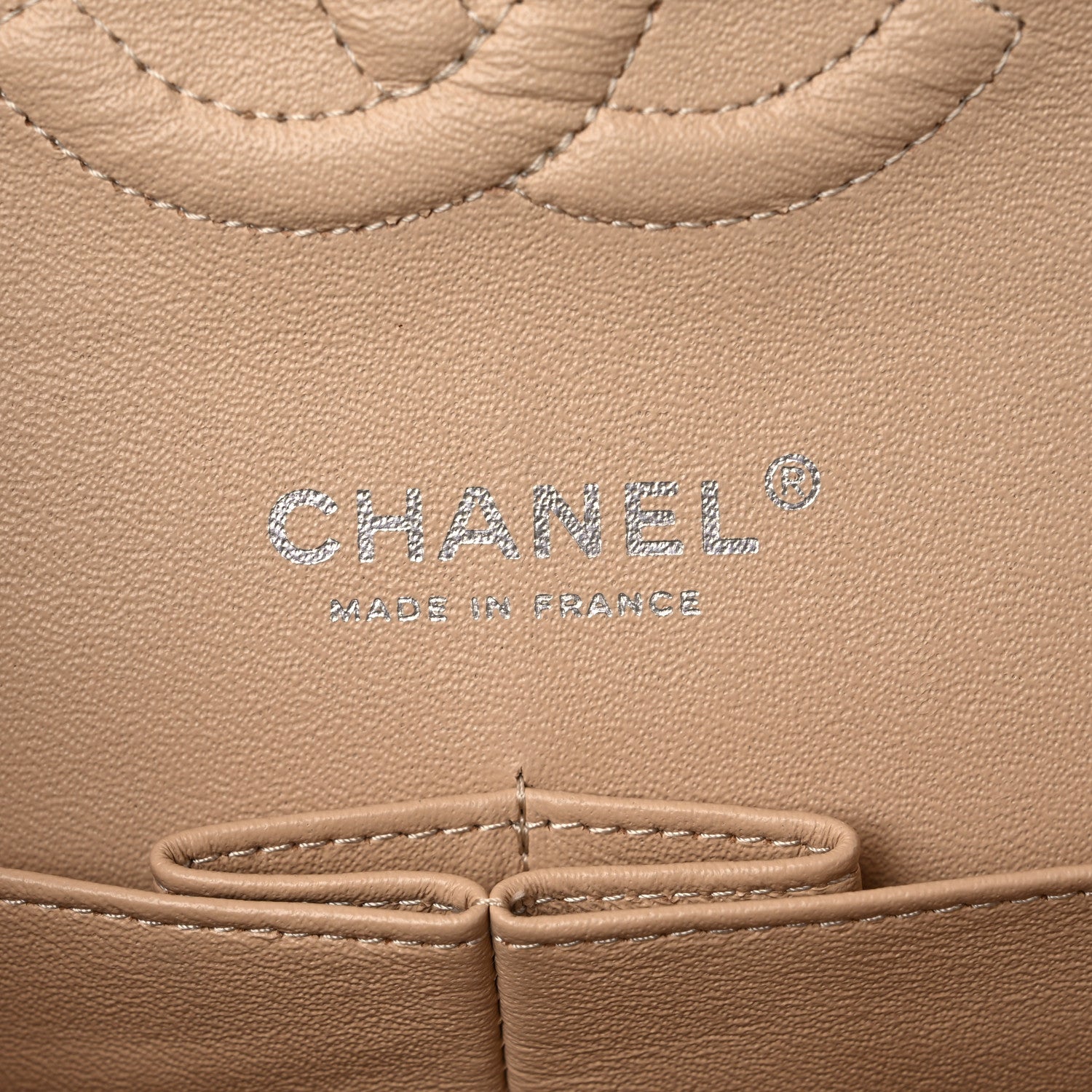 Chanel Caviar Quilted Medium Double Flap Beige 6 of 9