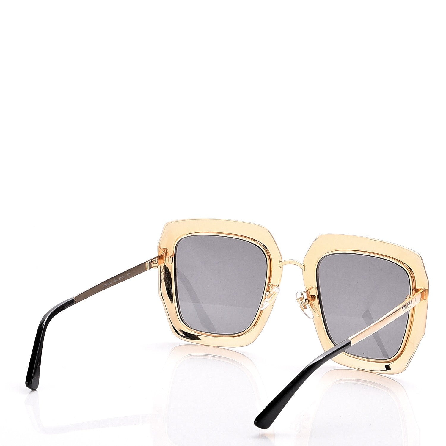 Gucci Metal Acetate Crystal Oversize GG0115S Sunglasses Rose Gold 4 of 8