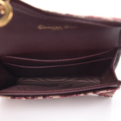 Christian Dior Oblique Saddle Card Holder Bordeaux 5 of 7