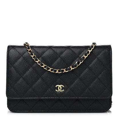Chanel Caviar Quilted Wallet on Chain WOC Black 1 of 11