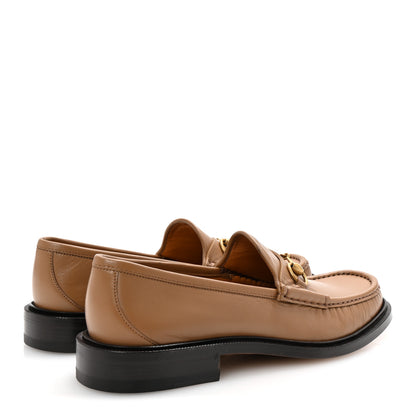 Gucci Mandala Goatskin Mens Horsebit Loafers 10 Friky Taupe 5 of 10