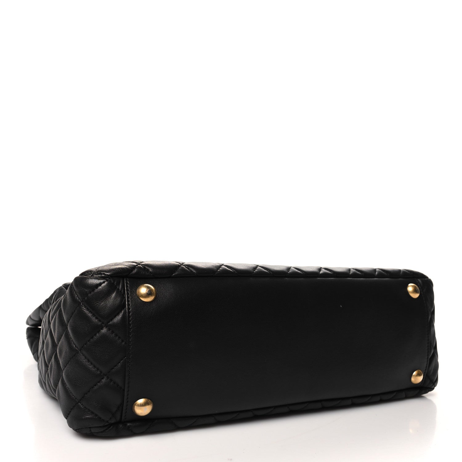 Chanel Lambskin Quilted CC Pocket Shopping Tote Black 4 of 13