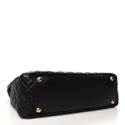 Chanel Lambskin Quilted CC Pocket Shopping Tote Black 4 of 13