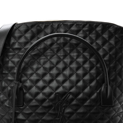 Saint Laurent Calfskin Quilted ES Giant Travel Bag Black 7 of 9