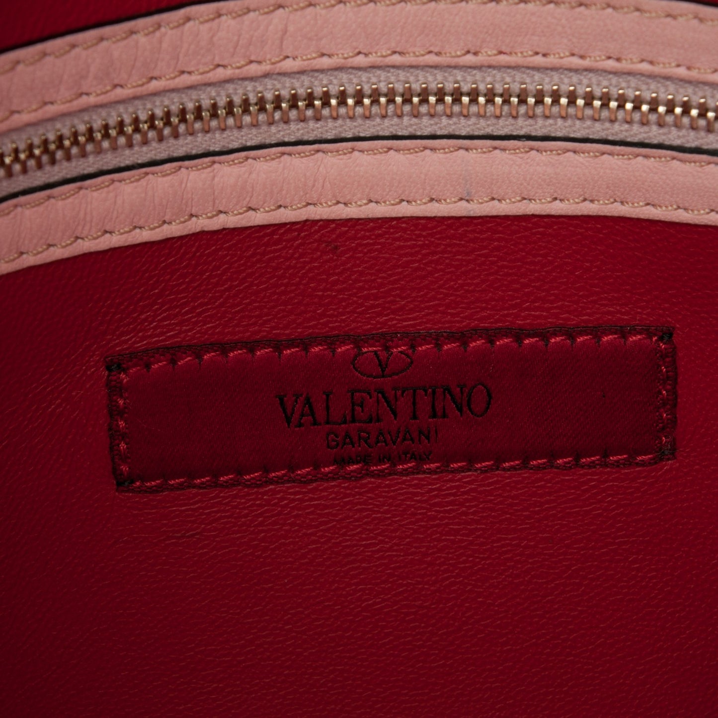 Vitello Small Rockstud Top Handle Tote Rose