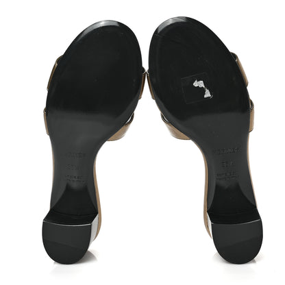 Hermes Metallic Epsom Oasis Sandals 36.5 Vert Bronze 5 of 8