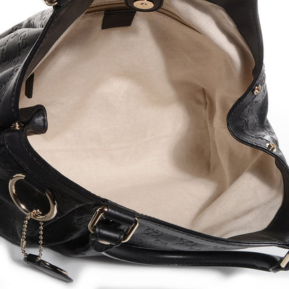 Gucci Guccissima Medium Sukey Tote Black 5 of 7