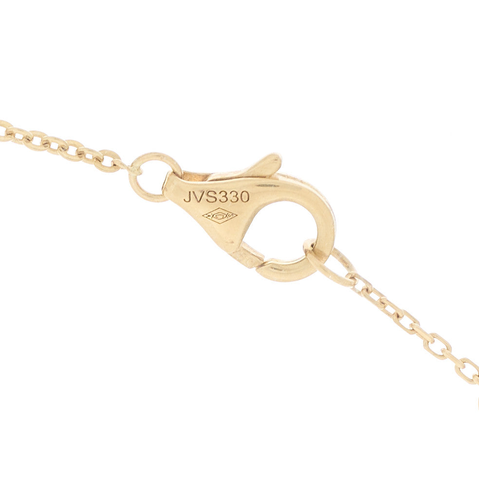 18K Yellow Gold Diamond Mother of Pearl XS Amulette de Cartier Pendant Necklace