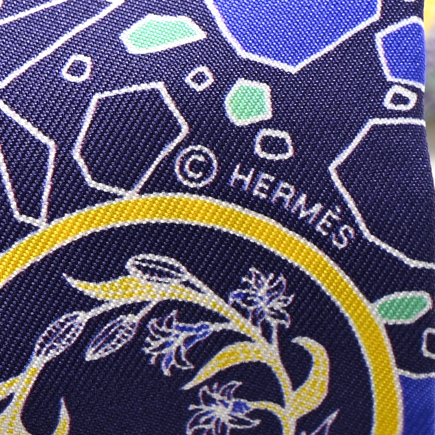 Silk La Danse Des Amazones Twilly Indigo Jaune Multicolor