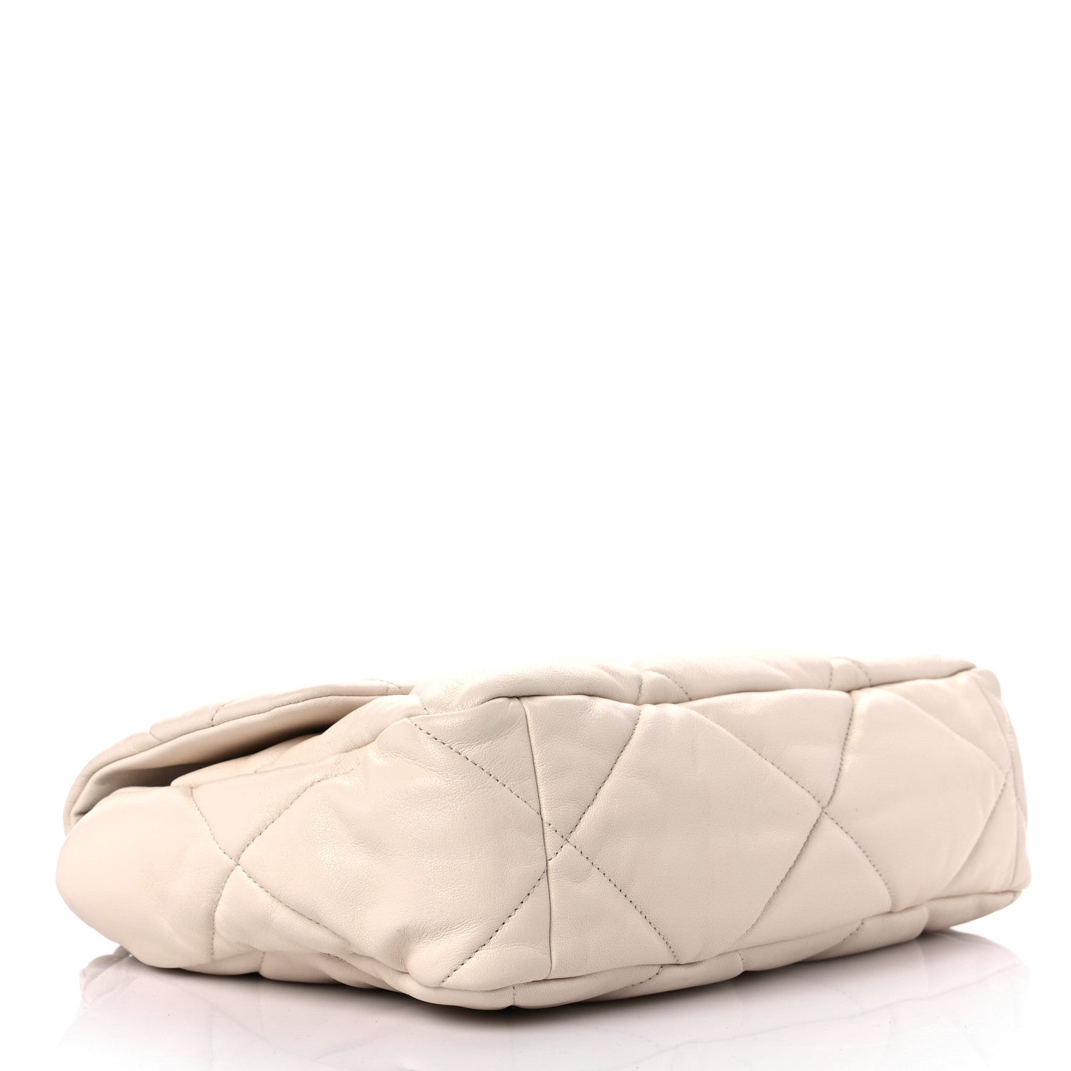 Chanel Goatskin Quilted Large Chanel 19 Flap Light Beige 4 of 10