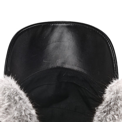 Louis Vuitton Nylon Rabbit Fur Wilderness Chapka Hat Grey 9 of 10