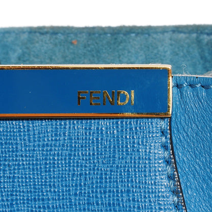 Fendi Vitello Elite Medium 2Jours Tote Turquoise 6 of 12