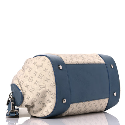 Louis Vuitton Monogram Denim Speedy Round Blue 4 of 20