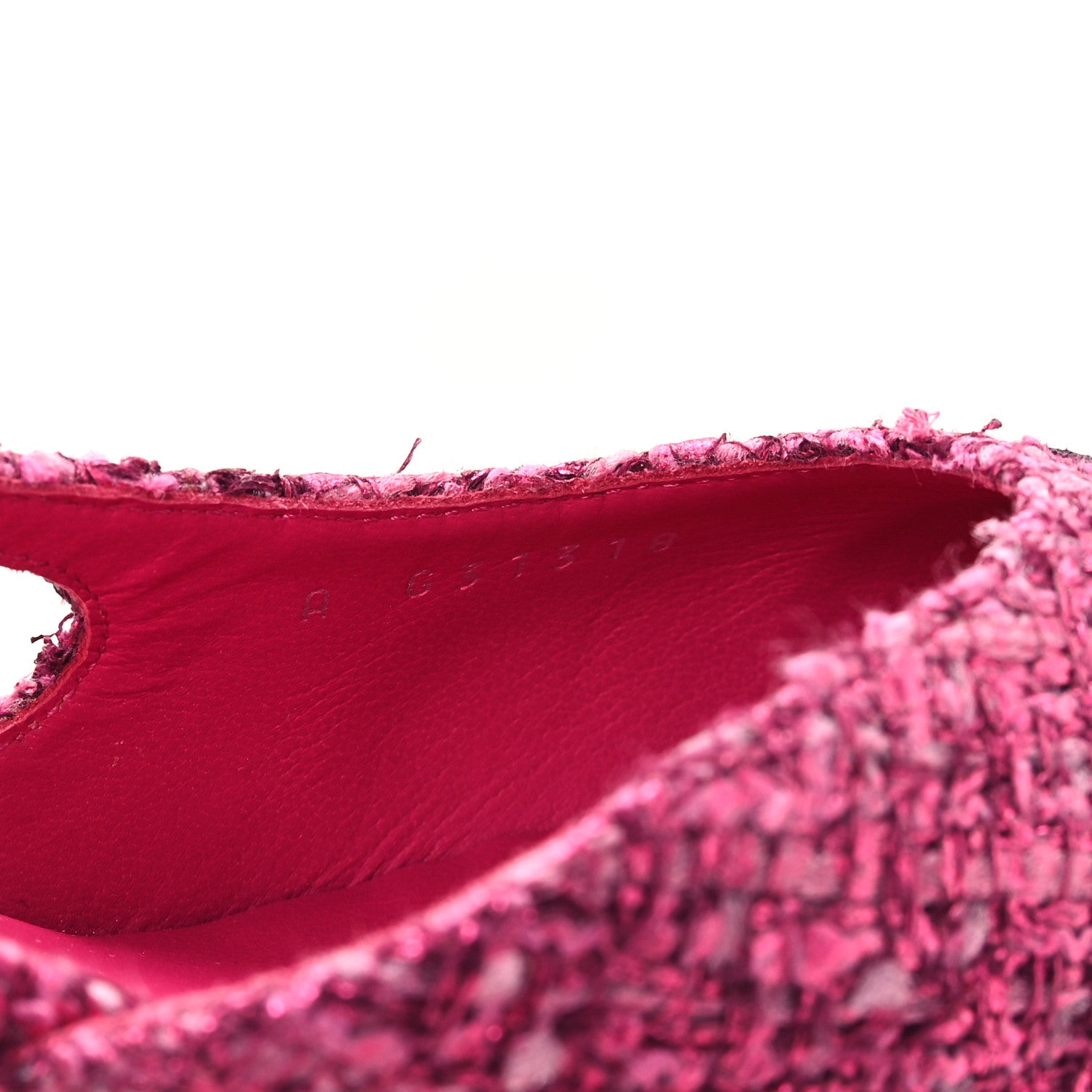 Chanel Tweed Grosgrain Cap Toe CC Slingback Pumps 39 Pink Black 9 of 10