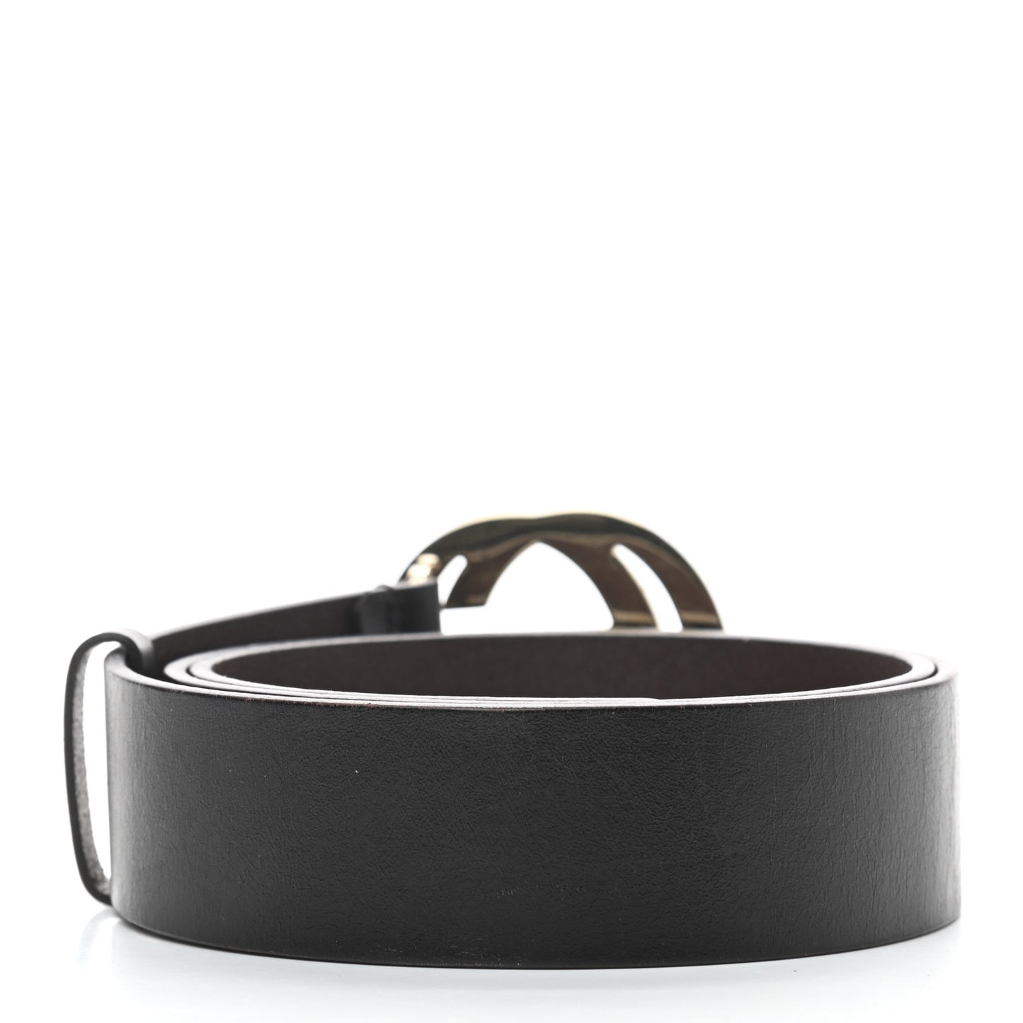 Calfskin Interlocking G Belt 90 36 Dark Brown