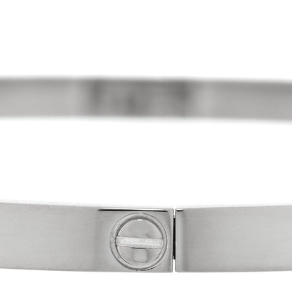 Cartier 18K White Gold Small LOVE Bracelet 20 6 of 8