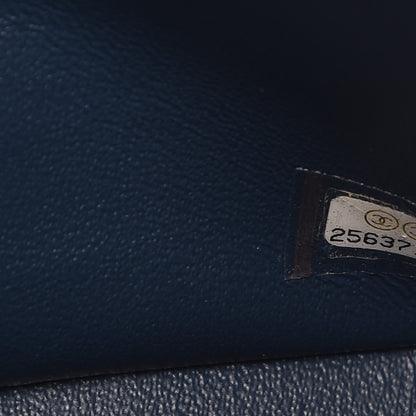 Chanel Iridescent Caviar Quilted Jumbo Double Flap Dark Blue 7 of 8