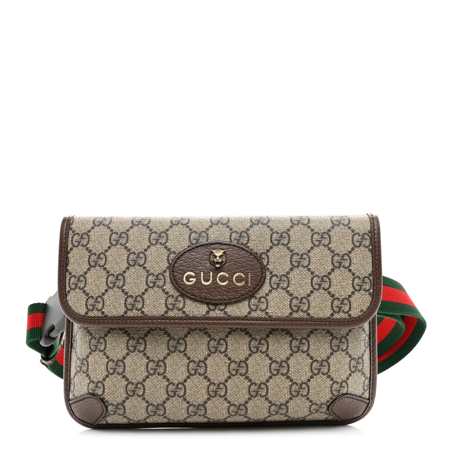 Gucci GG Supreme Monogram Neo Vintage Web Belt Bag Brown 1 of 10