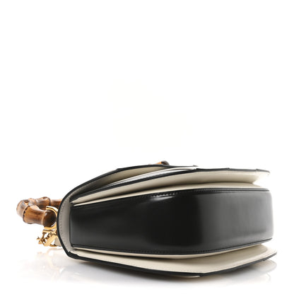 Gucci Boarded Dyana Lux Calfskin Web Monochrome Medium Bamboo 1947 Top Handle Bag Black White 4 of 9