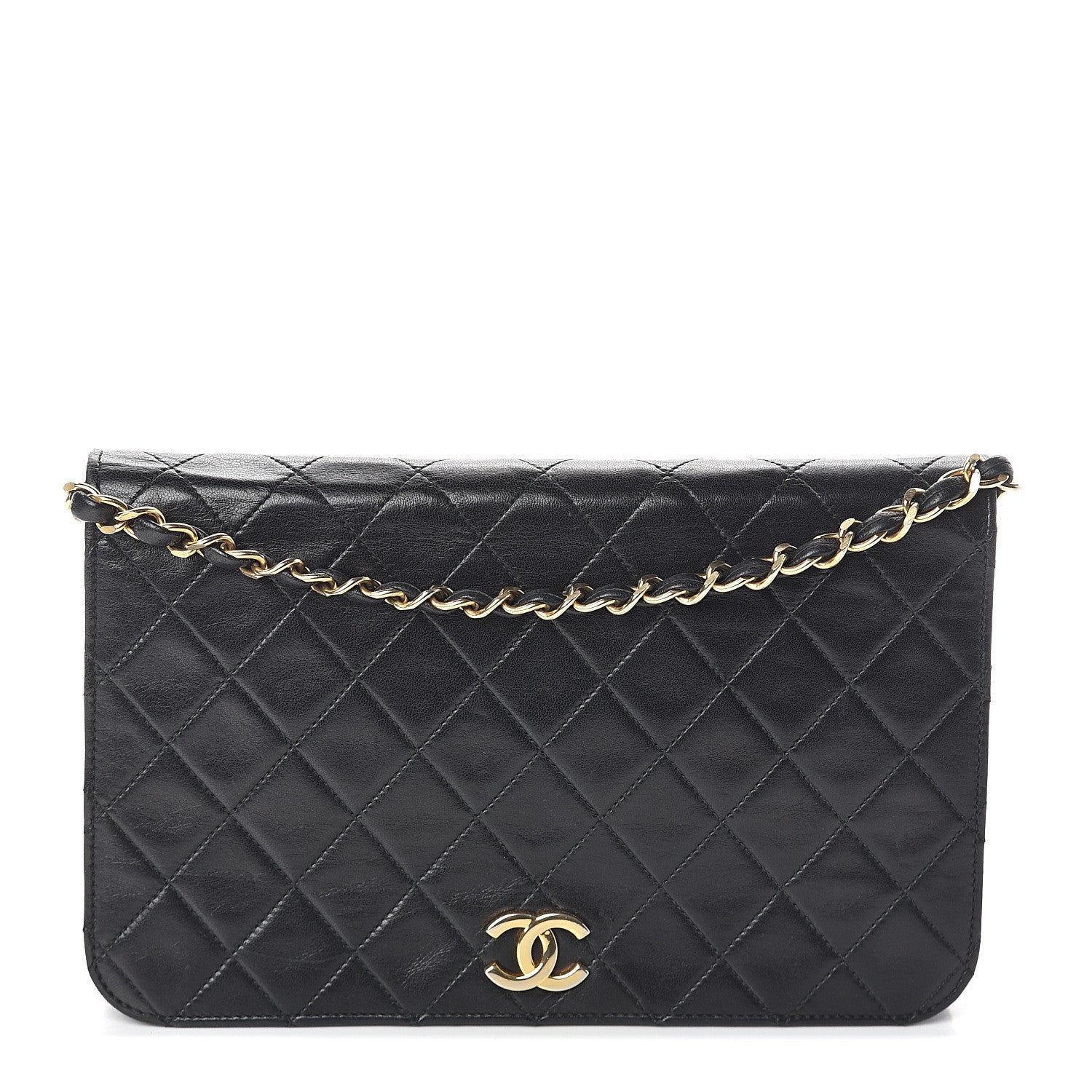 Chanel Lambskin Quilted Small Single Flap Black 1 of 11