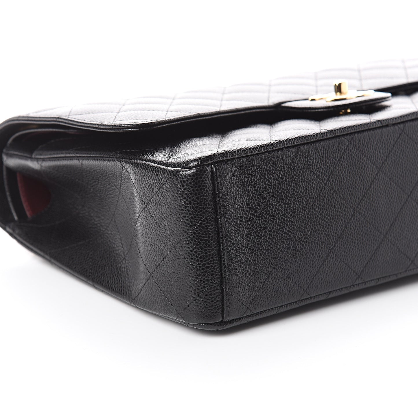 Caviar Quilted Maxi Double Flap Black