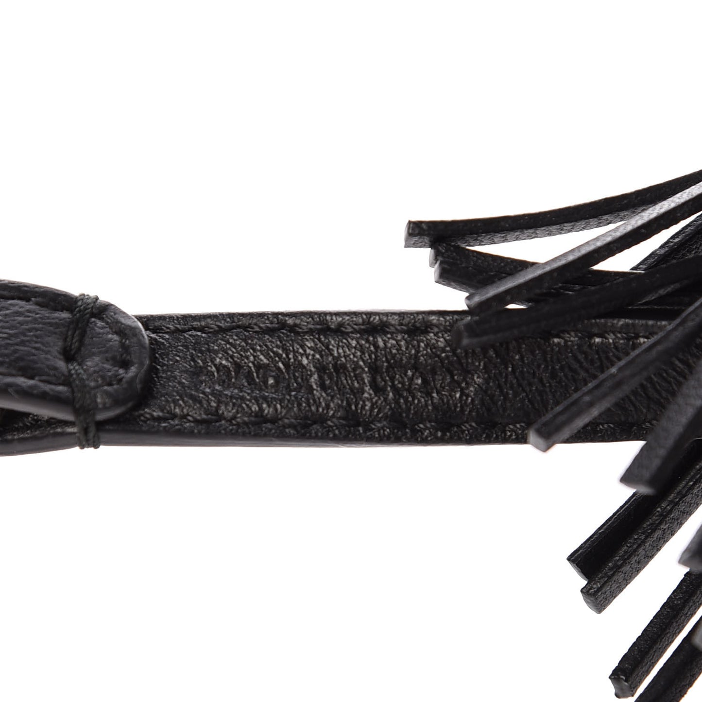 Lambskin Fox Fur Super Karlito Pom Pom Bag Charm Black White