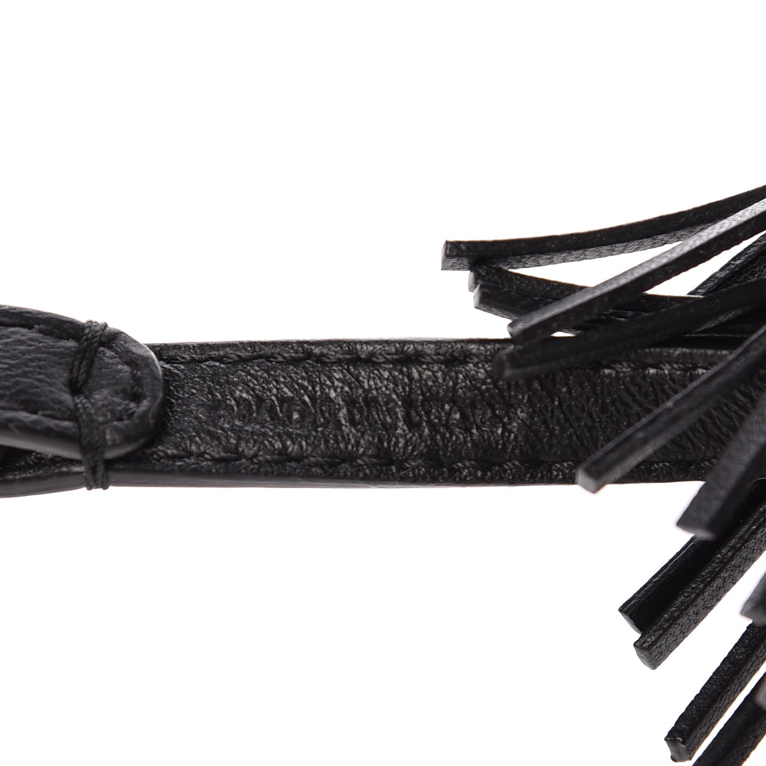 Fendi Lambskin Fox Fur Super Karlito Pom Pom Bag Charm Black White 4 of 4