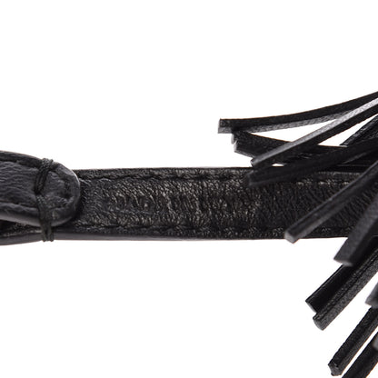 Fendi Lambskin Fox Fur Super Karlito Pom Pom Bag Charm Black White 4 of 4