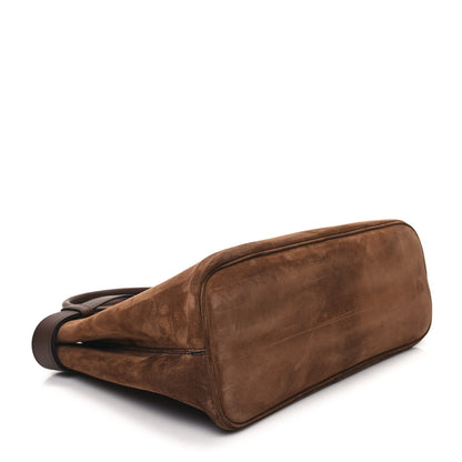Prada Scamosciato Large Buckle Bag With Belt Cacao 4 of 9