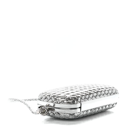 Bottega Veneta Metallic Calfskin Intrecciato Knot On Strap Silver 4 of 10