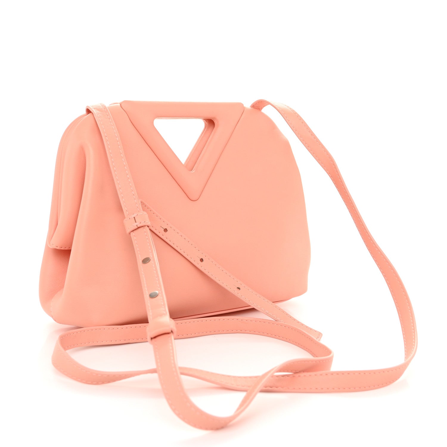 Bottega Veneta Calfskin Small The Point Triangle Bag Peachy 3 of 10