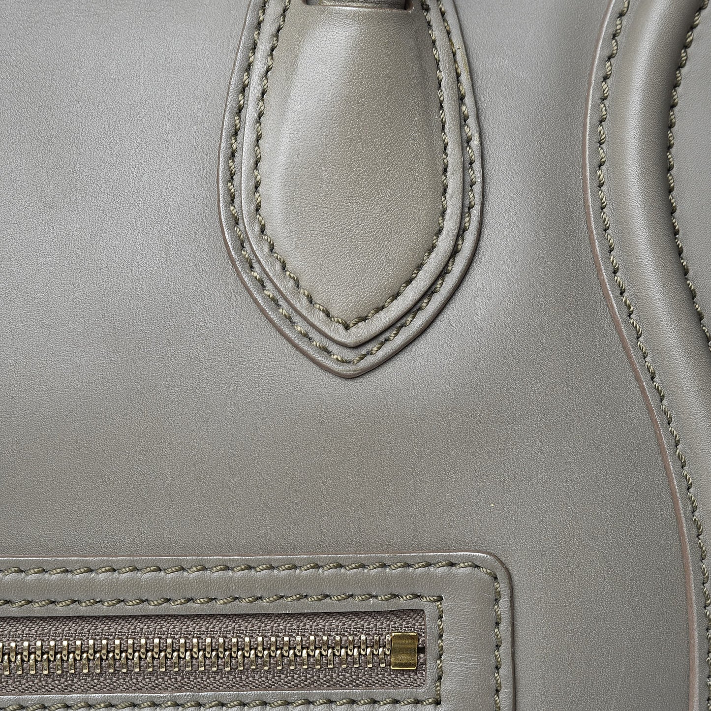 Smooth Calfskin Mini Luggage Grey