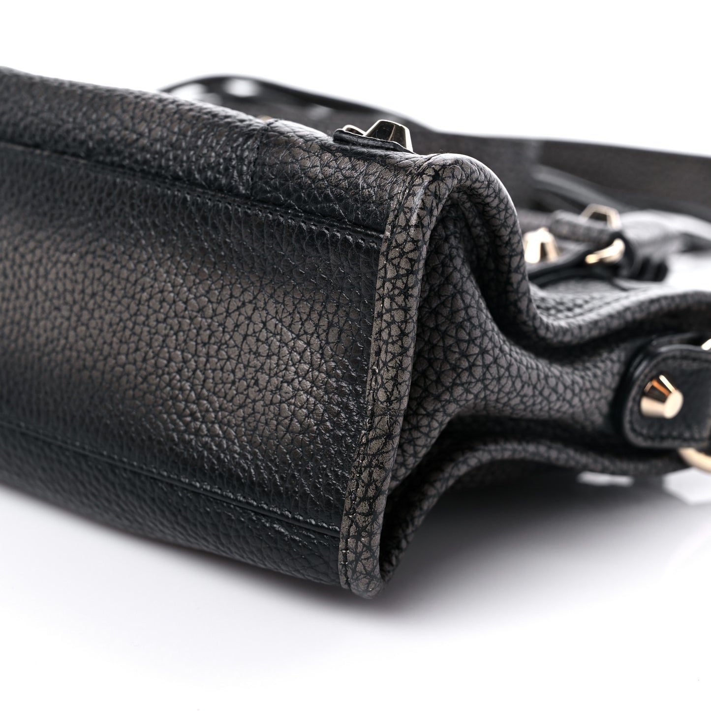 Grained Calfskin Classic Gold Hardware Mini City Ombre Grey Gradient