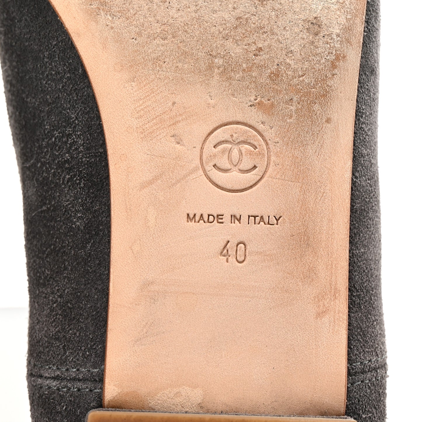 Suede Camellia CC Ballerina Flats 40 Grey
