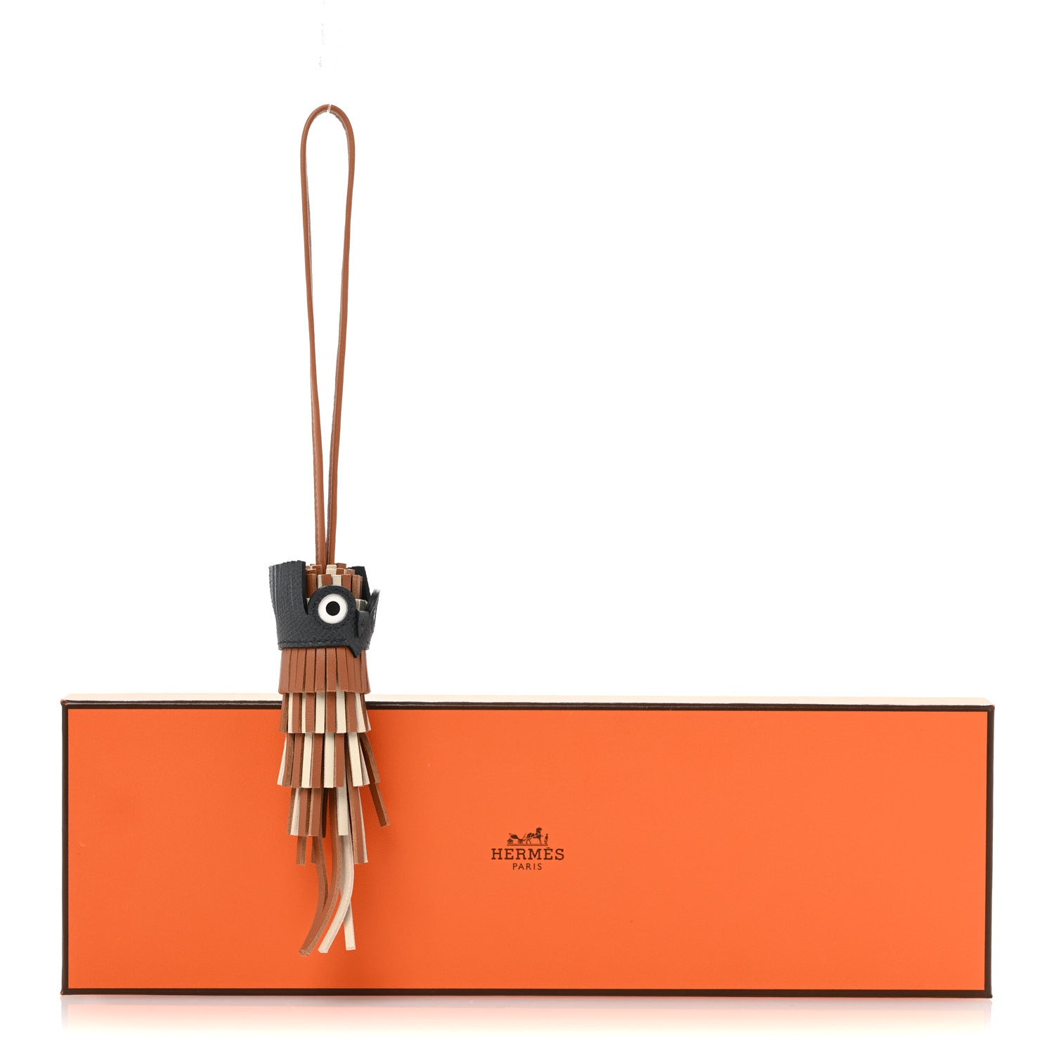 Hermes Milo Lambskin Epsom Chouette Bag Charm Gold Craie Misty White 5 of 5