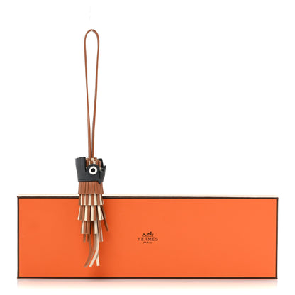 Hermes Milo Lambskin Epsom Chouette Bag Charm Gold Craie Misty White 5 of 5