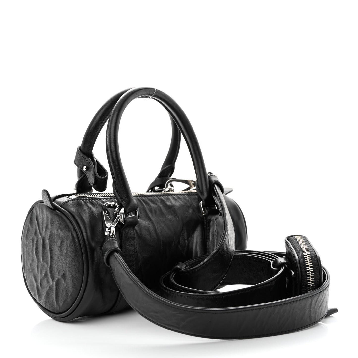 Nappa Antique Re-Edition 2002 Barrel Shoulder Bag Black