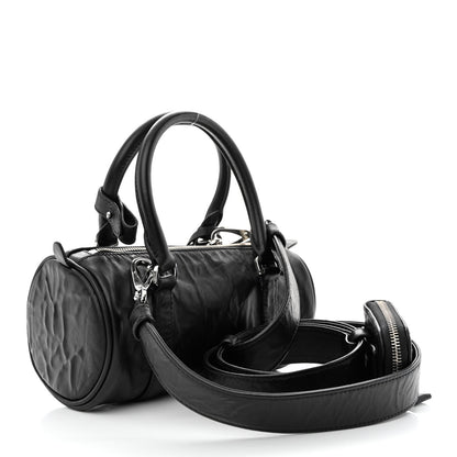 Prada Nappa Antique Re-Edition 2002 Barrel Shoulder Bag Black 3 of 13