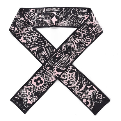 Louis Vuitton Silk Boarding Bandeau Black Pink 1 of 4