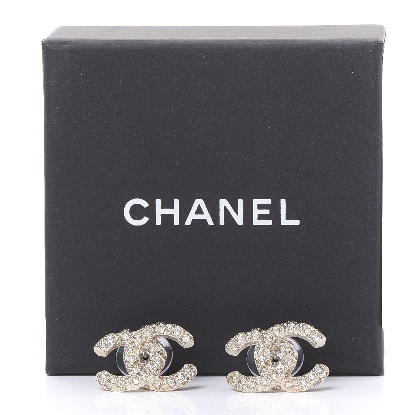 Crystal CC Earrings Gold