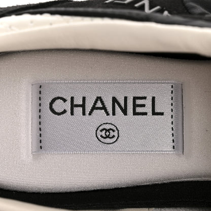 Chanel Nylon Suede Kidskin Calfskin Logo Sneakers 38 Dark Navy Blue Navy Blue Black 8 of 10
